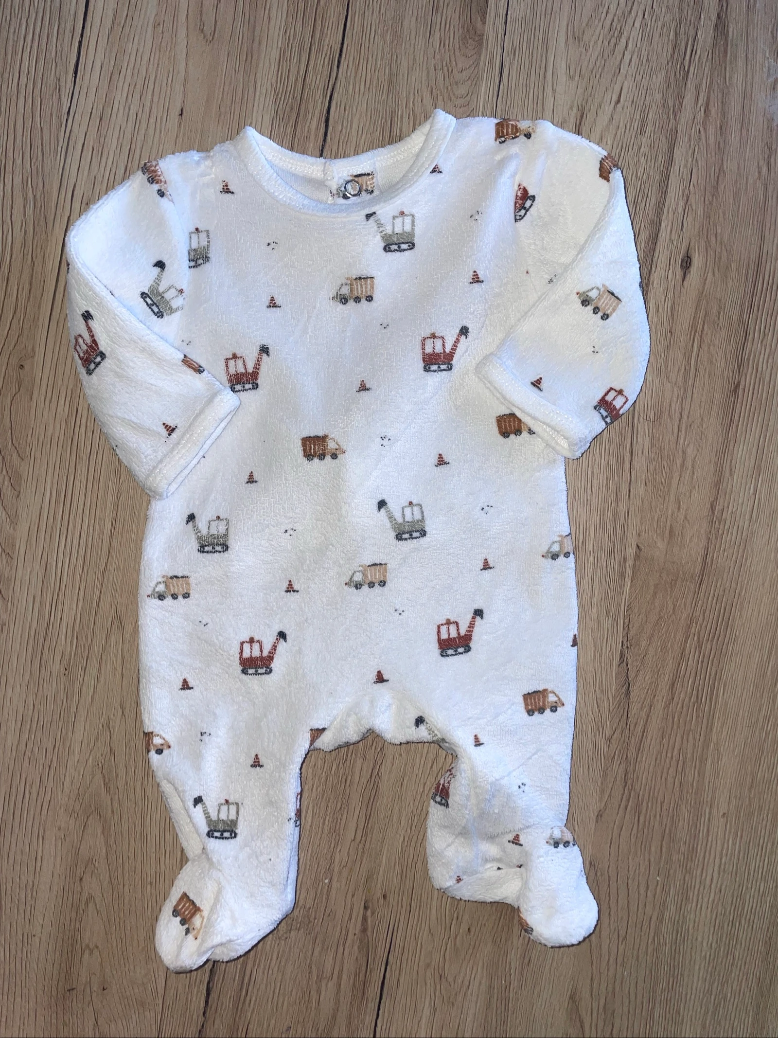 Pyjama velours 1 mois 55 cm Kiabi 